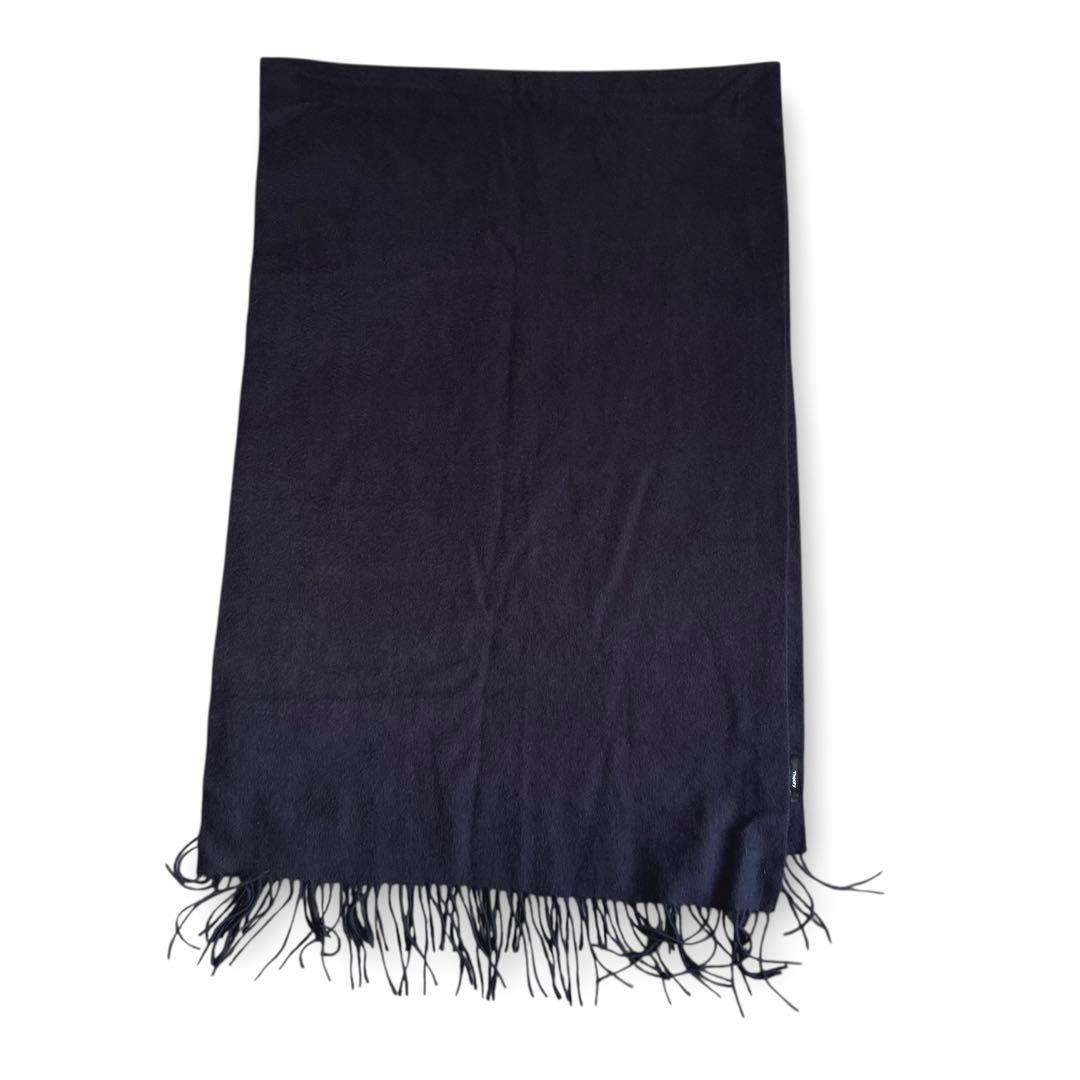 【セオリー】カシミヤ100％ 大判ストール マフラー ネイビー