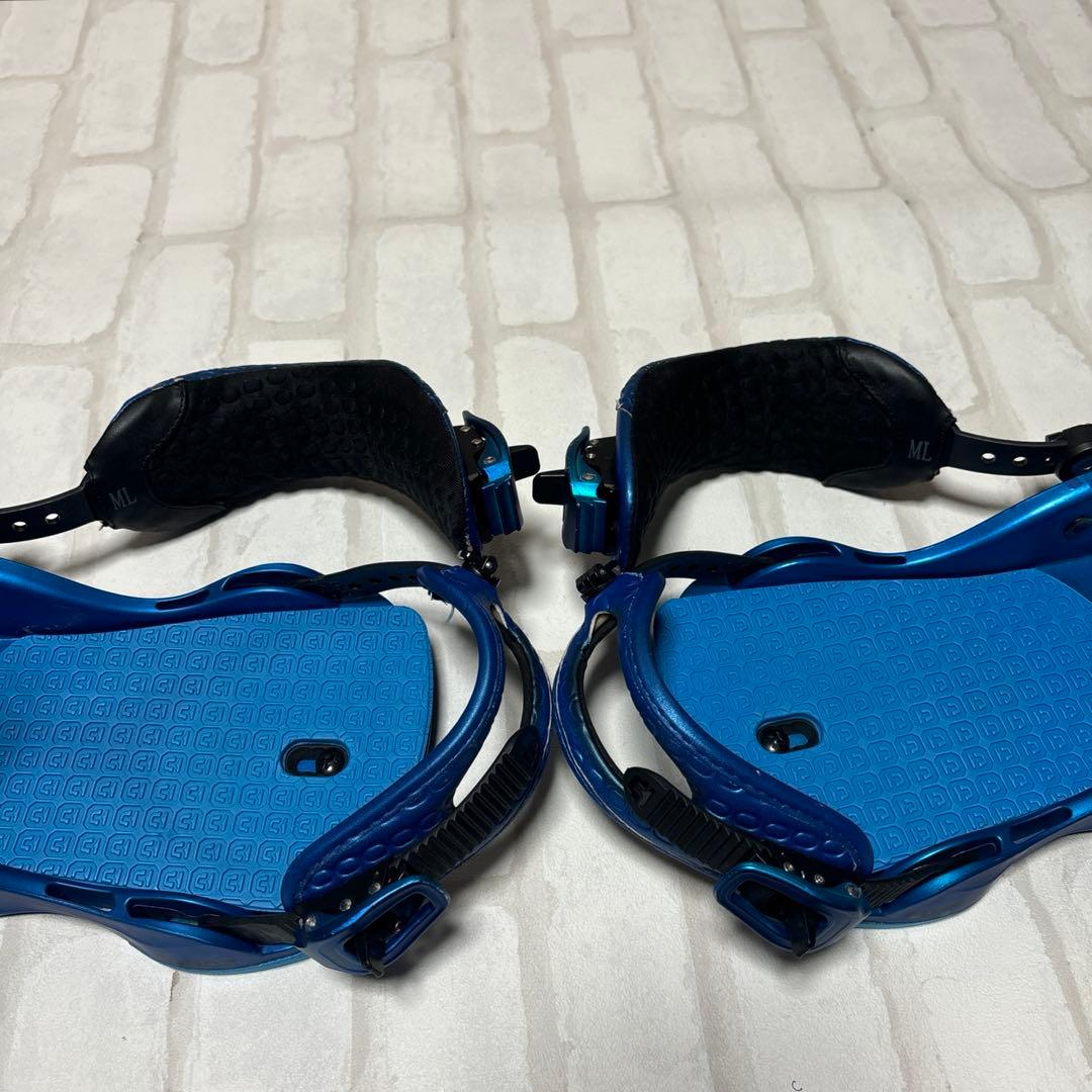 FORCE スノーボードビンディング 青　M >L