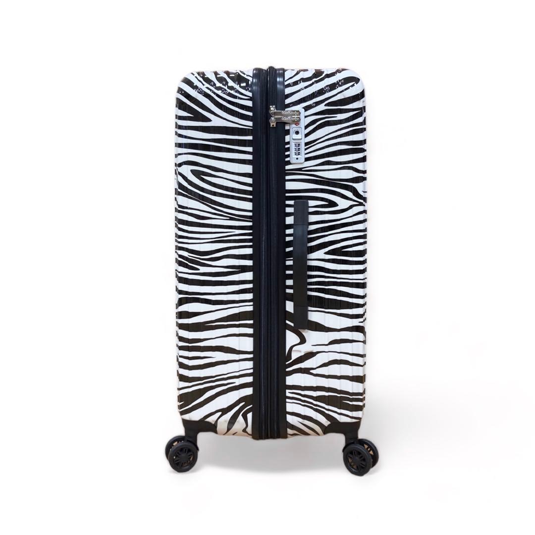 キャリーケース　スーツケース　新品　容量アップ　ゼブラ柄　アニマル柄　Lサイズ