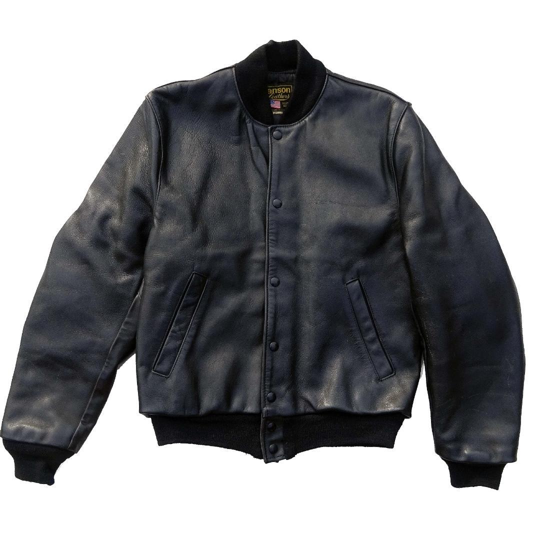 90s vanson バンソンUSA製 レザー スタジャンジャケット38釦止め