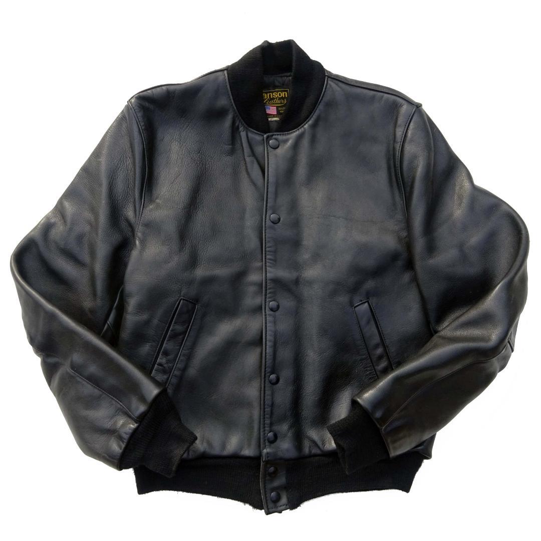 90s vanson バンソンUSA製 レザー スタジャンジャケット38釦止め