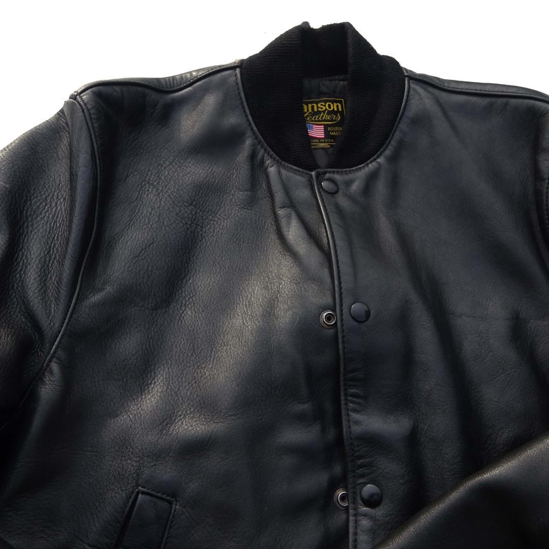 90s vanson バンソンUSA製 レザー スタジャンジャケット38釦止め