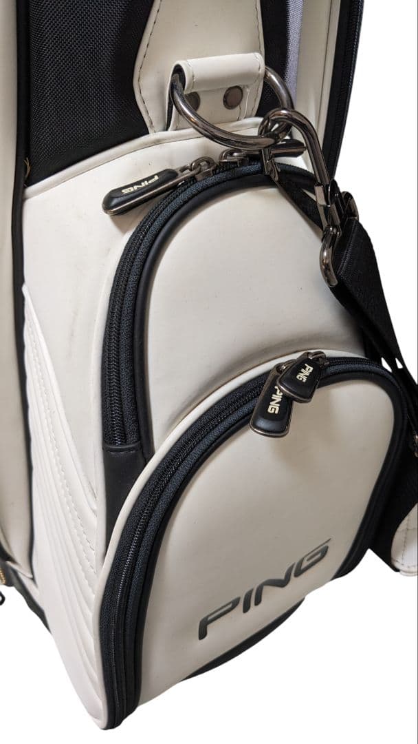 ピン　キャディバック　ホワイト＆ブラック