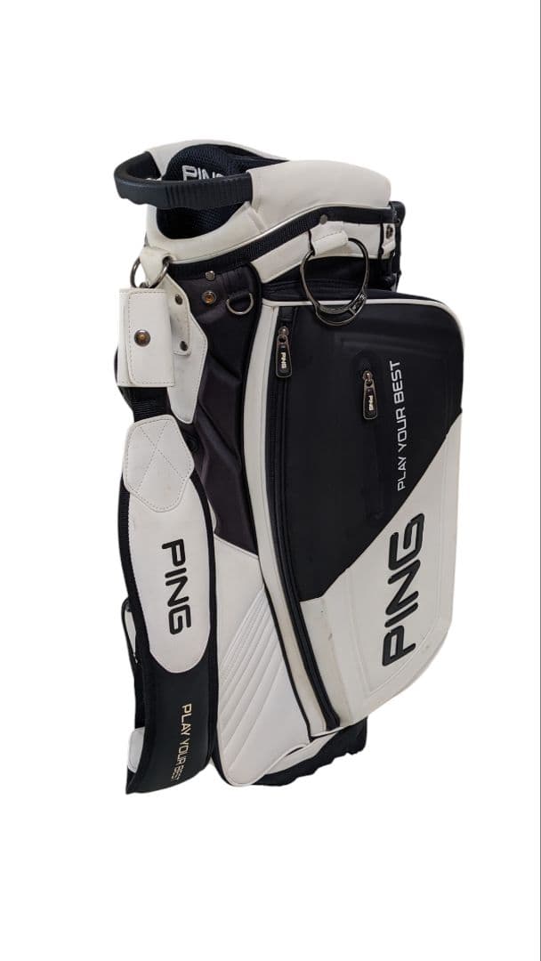 ピン　キャディバック　ホワイト＆ブラック