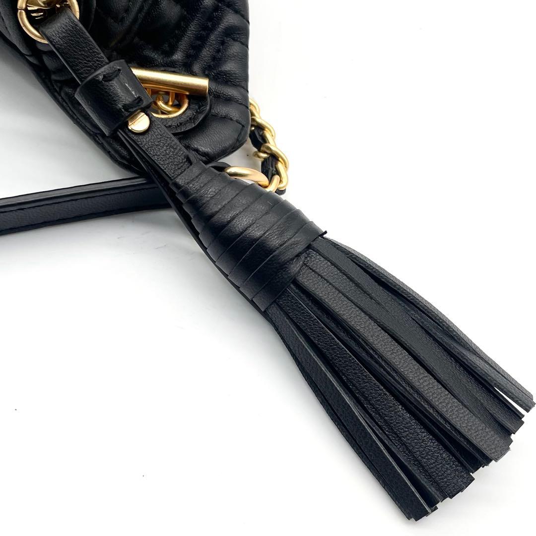 未使用級✨トリーバーチ フレミング ボディバッグ レザー キルティング タッセル