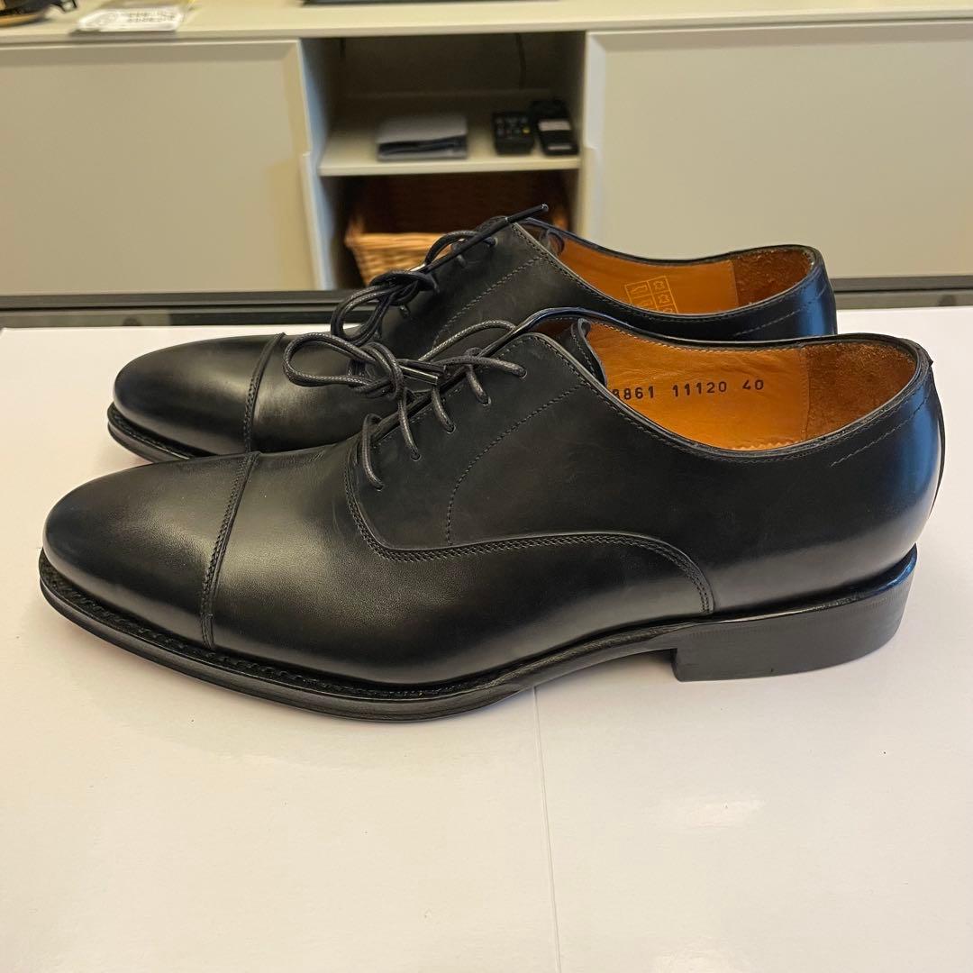 未使用 ジャランスリワヤ 革靴 ストレートチップ 黒 サイズ40 - メルカリ