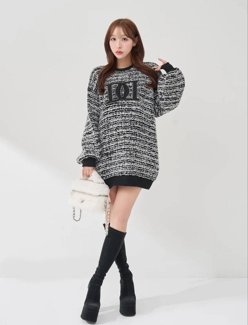 Darich DDロゴツイードニットプルオーバー