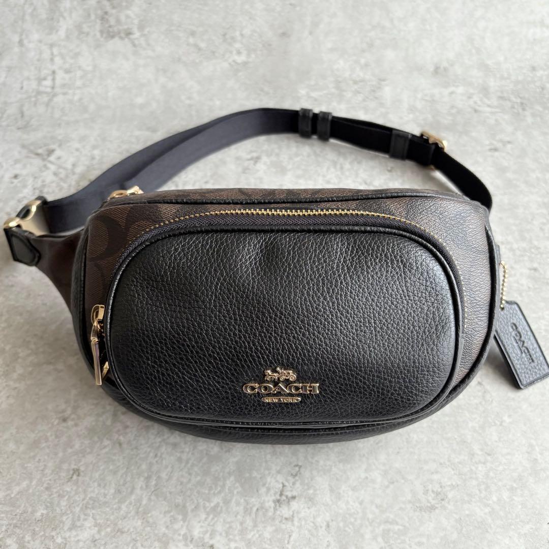 【TERU様】COACH シグネチャーボディバッグ ショルダーバッグ バイカラー