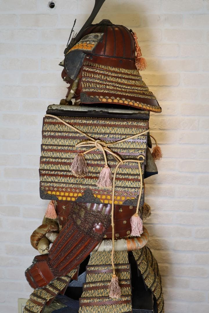 BLACK【等身大甲冑】武者鎧 赤具足一式 光忍作 約50年前製サムライ鎧