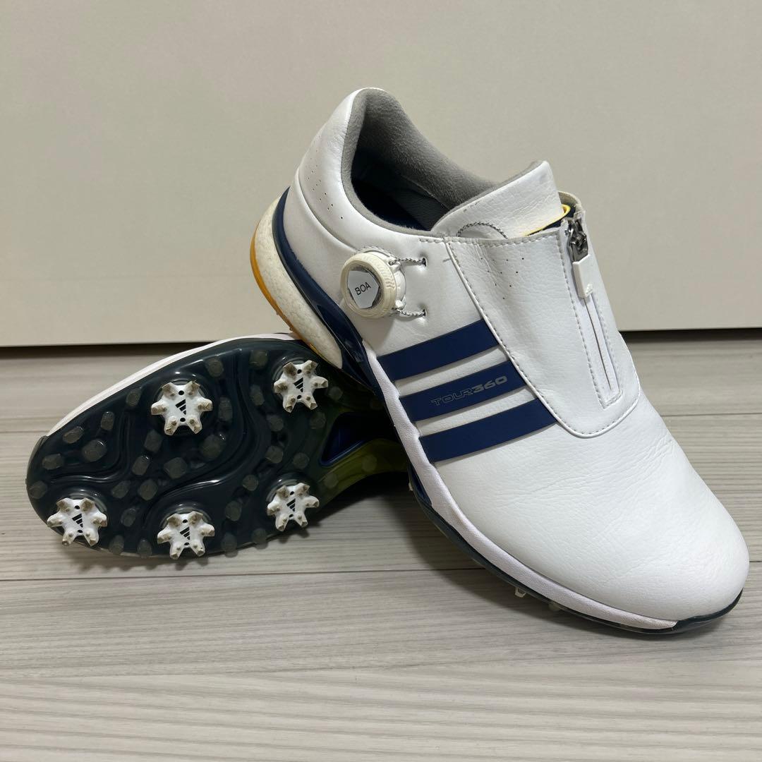 adidas ゴルフシューズ ホワイト/ネイビー