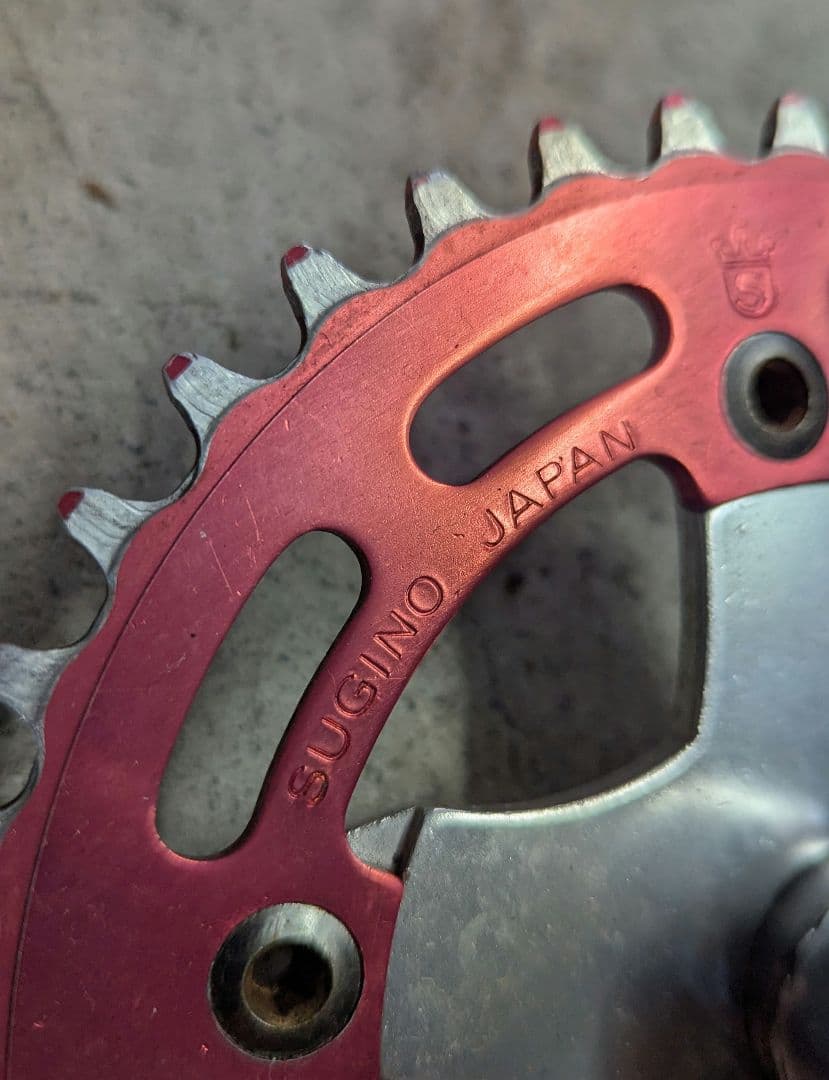 BMX 3ピースクランクセット ビンテージSugino 40T