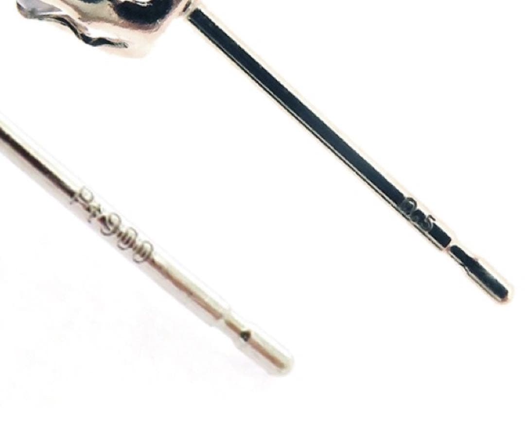 照り◎ Pt900ダイヤモンド0.5ct 片耳ピアス　一粒ピアス ブラウン系