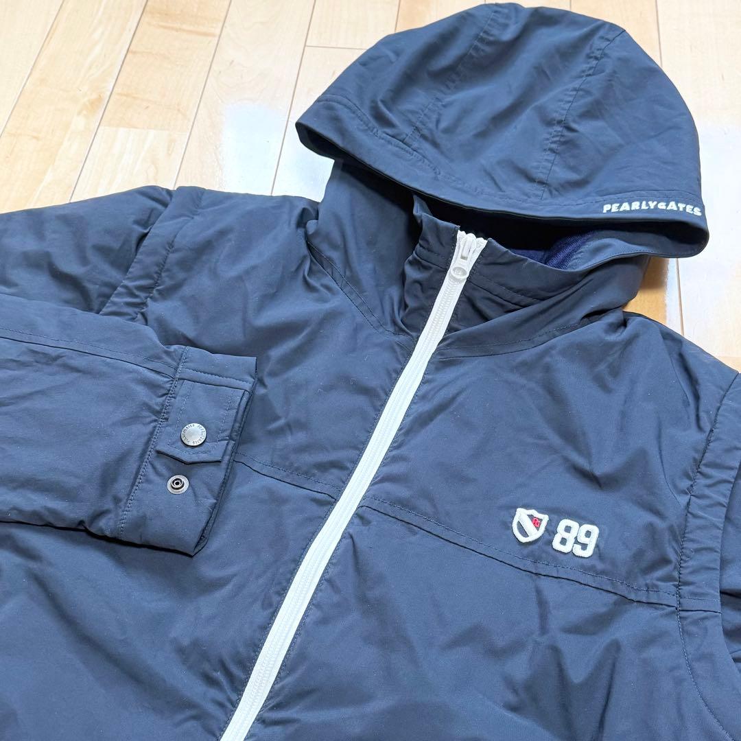 パーリーゲイツ 中綿ジャケット パデッドジャケット ネイビー 2way サイズ6