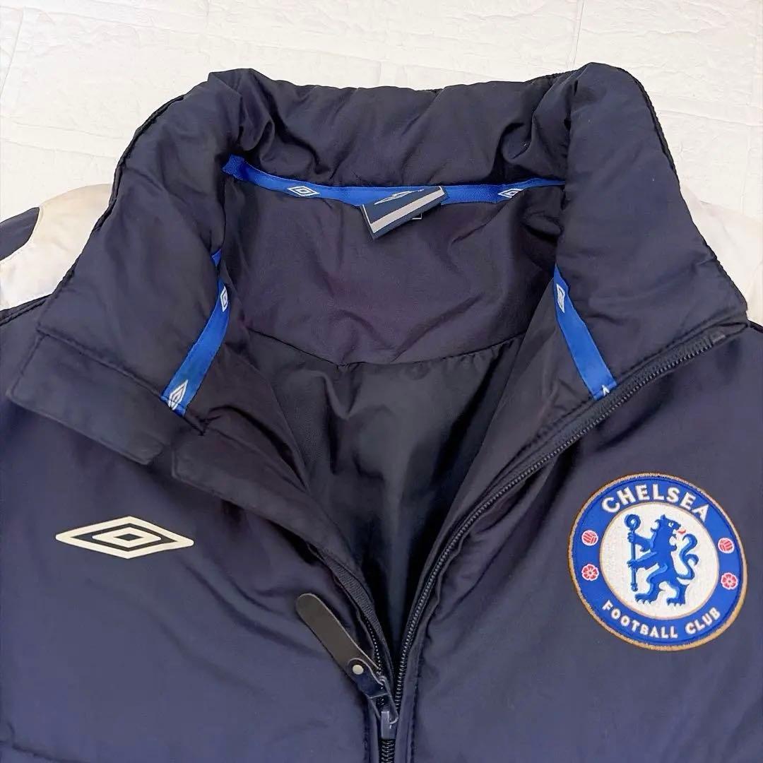 アンブロ　チェルシーFC 中綿　ジャケット　アウター　ベンチコート　ネイビー　L