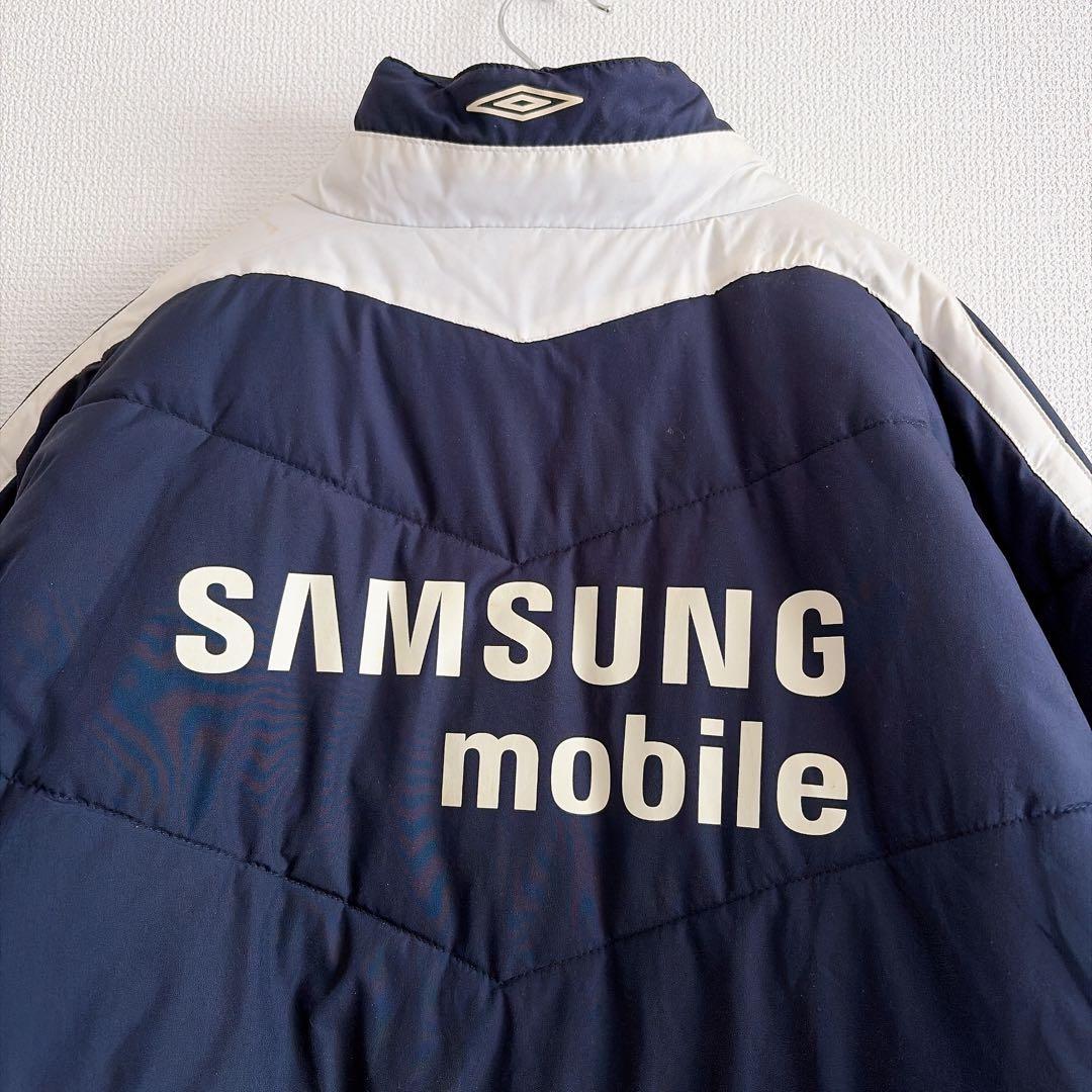 アンブロ　チェルシーFC 中綿　ジャケット　アウター　ベンチコート　ネイビー　L