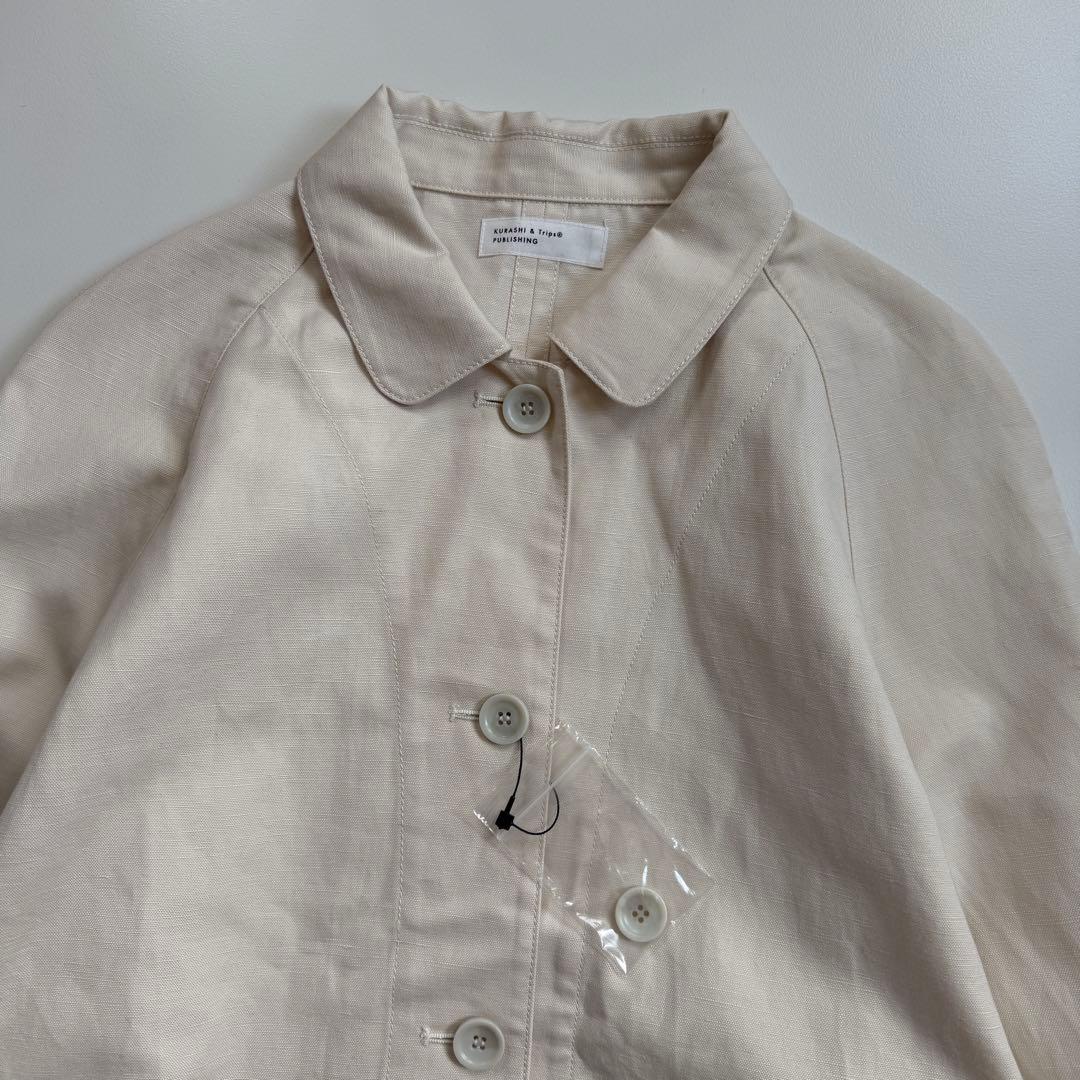 新品 北欧暮らしの道具店「これさえあればの1枚に」 こだわり襟のショート丈コート