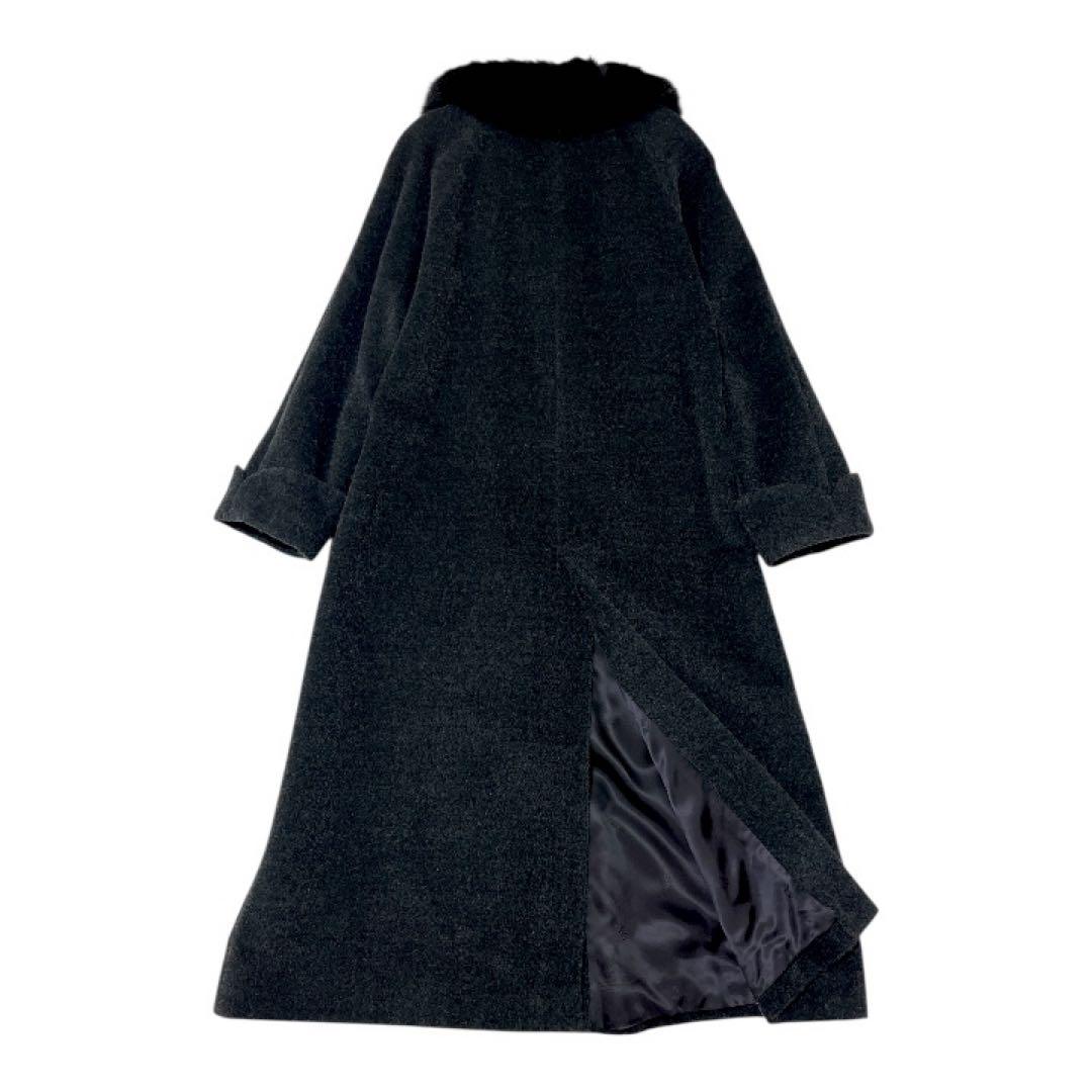 極美品　THE SCOTCH HOUSE ロングコート ファー　モヘヤ　グレー