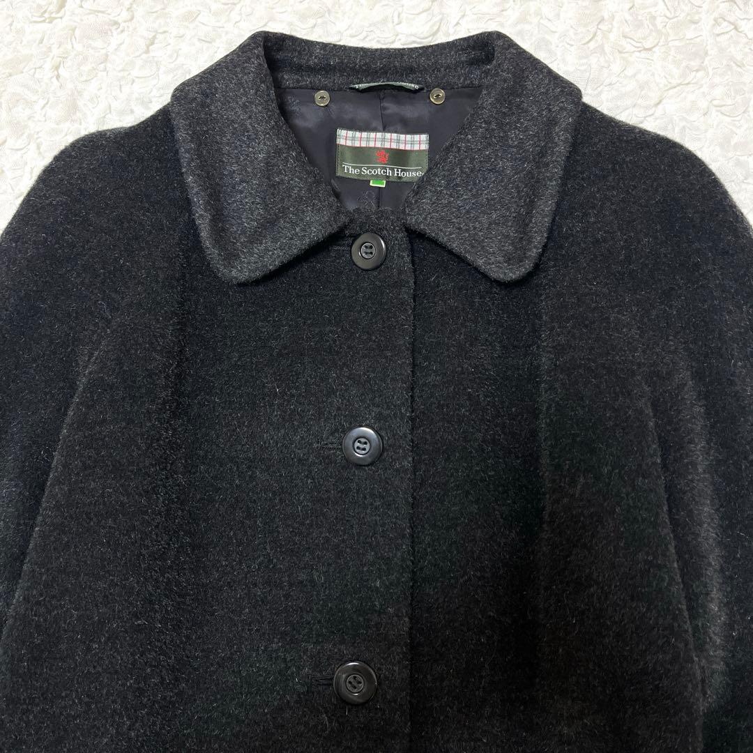 極美品　THE SCOTCH HOUSE ロングコート ファー　モヘヤ　グレー