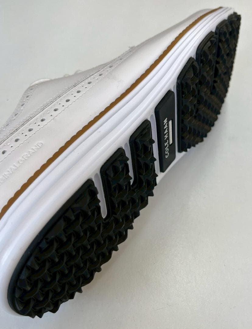 新品 コールハーン ウィングチップ ゴルフシューズ ホワイト 28.5cm