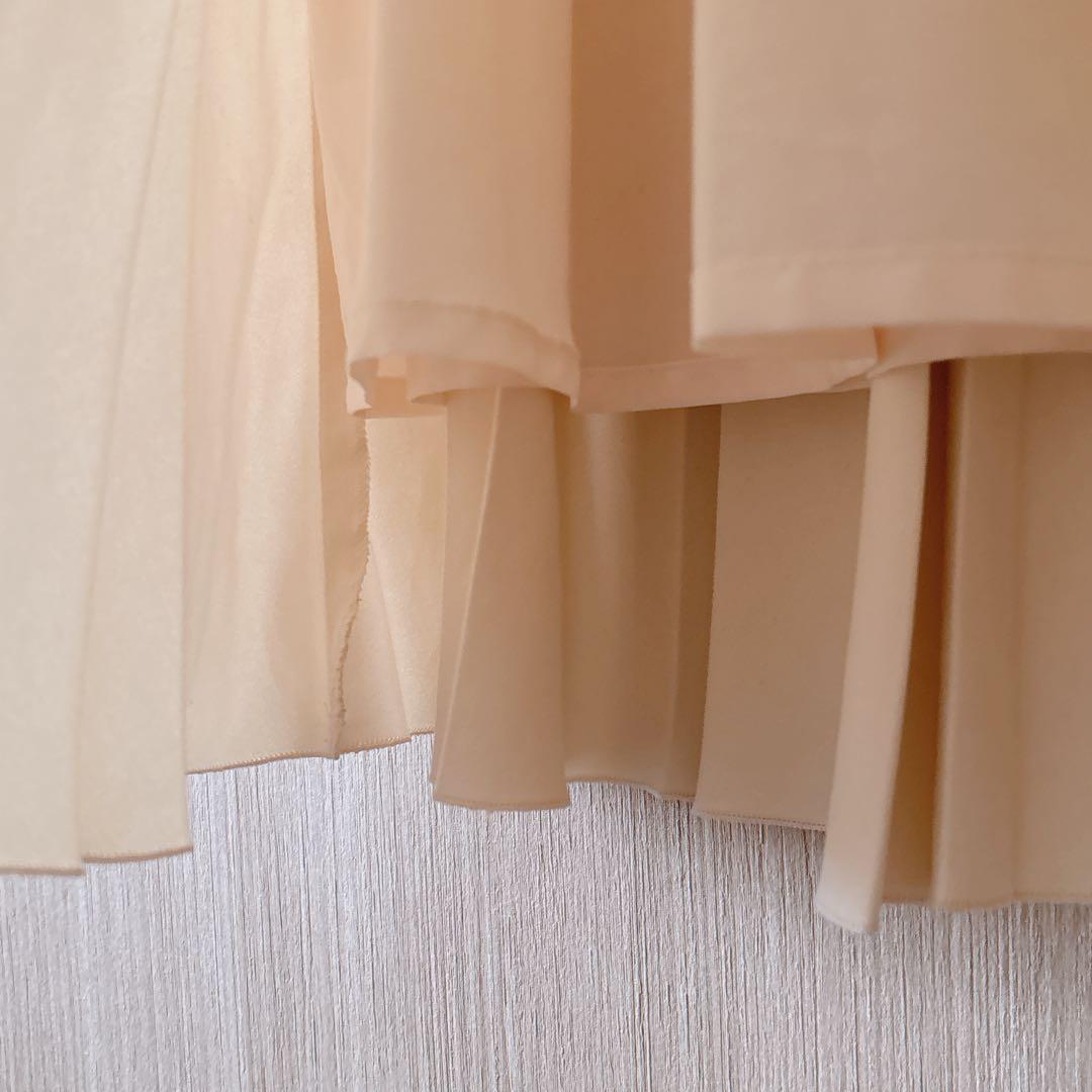 【1061】アナイ　スエードライクプリーツ スカート　アイボリー　38