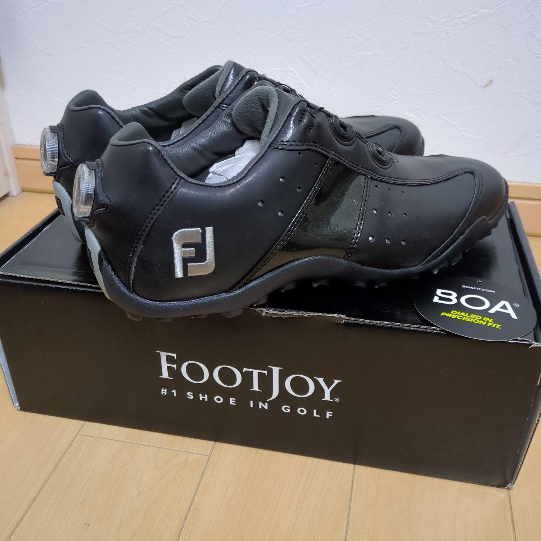 【未使用品・27.5cm】FootJoyEXLスパイクレスゴルフシューズブラック