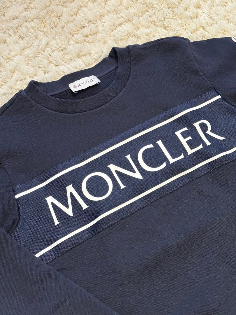 モンクレール キッズ ロゴ トレーナー スウェット 12 150㎝ ネイビー
