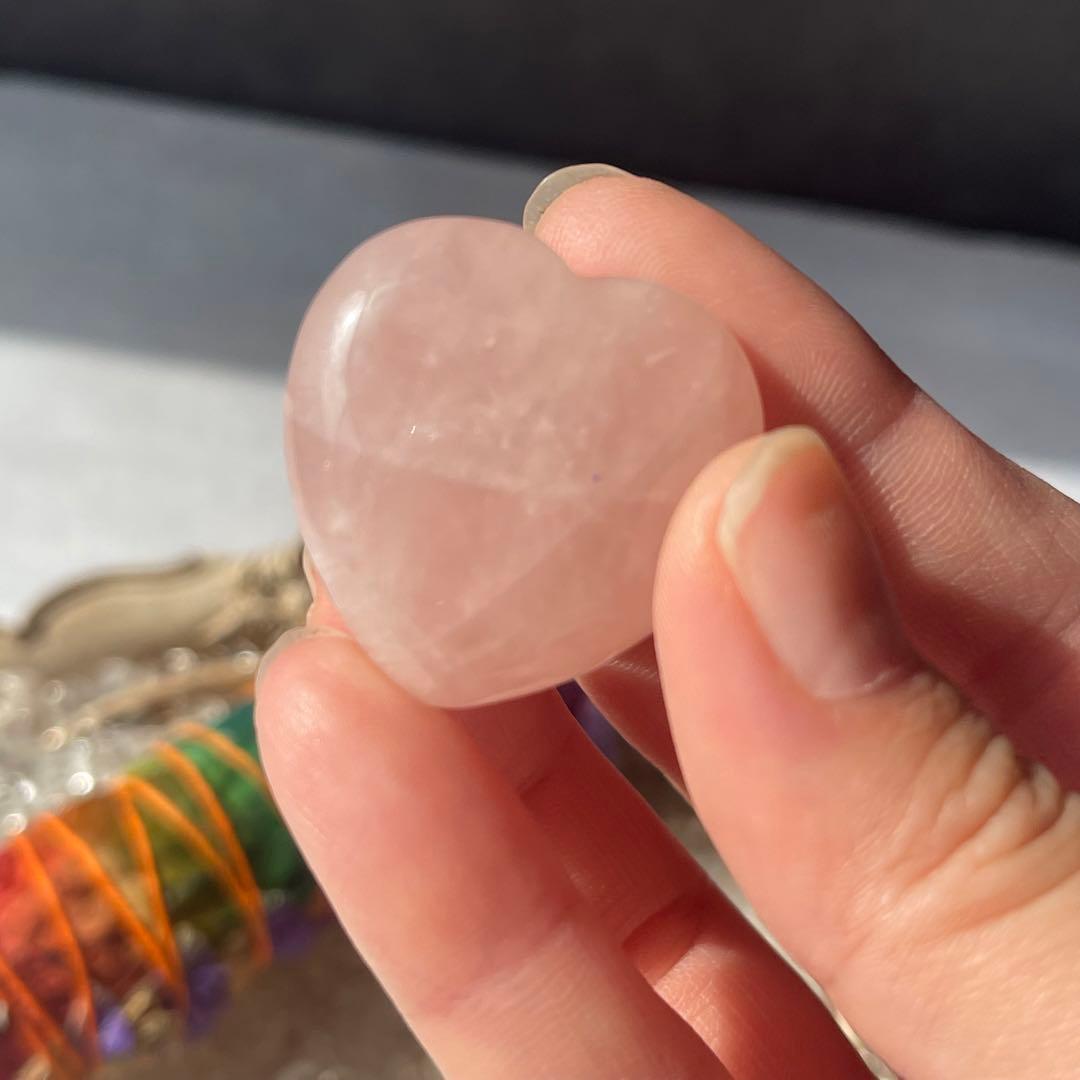 ローズ スターチス ホワイトセージ バンドル ローズクォーツ ハート セット