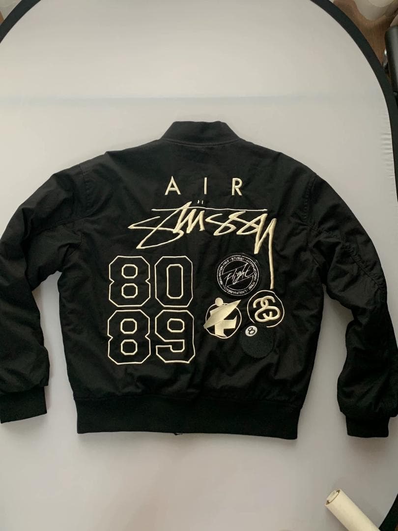Stussy x Nike MA-1ブラック フライトジャケット Mサイズ