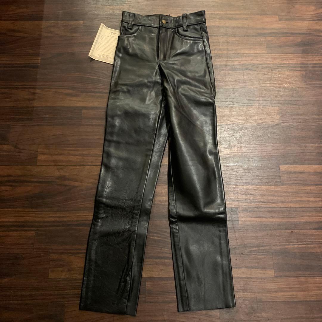 新品VANSON レザーパンツ革パン W28 ブラック黒 バンソンレザーUSA製