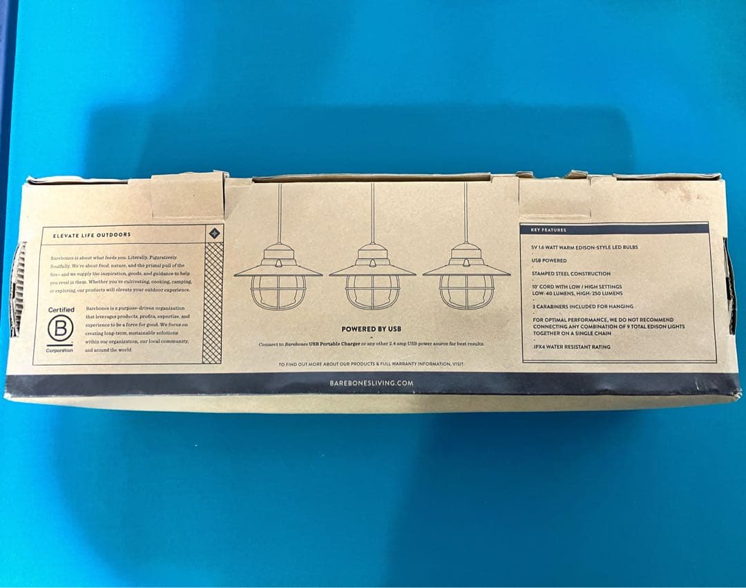 BAREBONSベアボーンズLEDランタン3灯セット EDISON