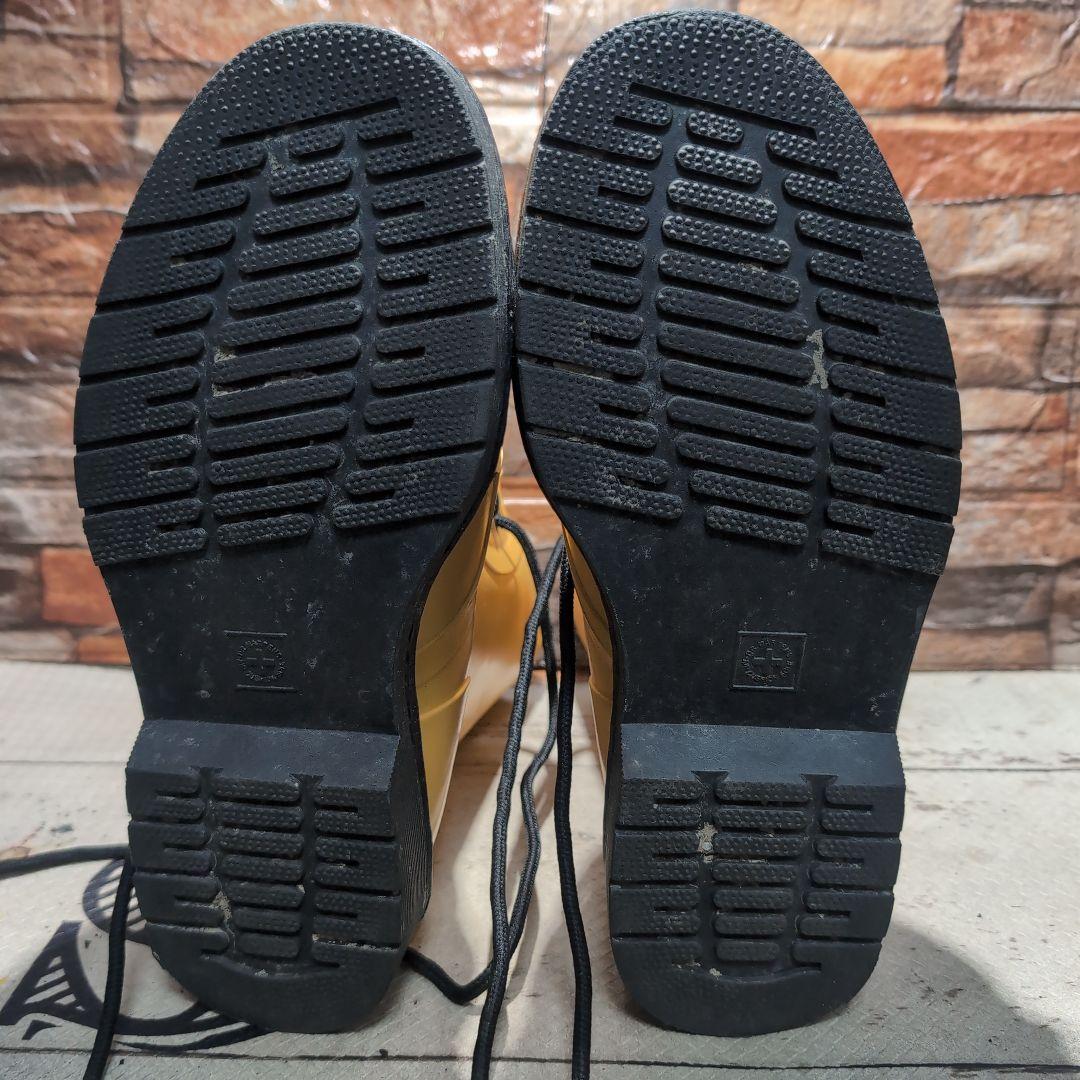 イエロー レースアップブーツ