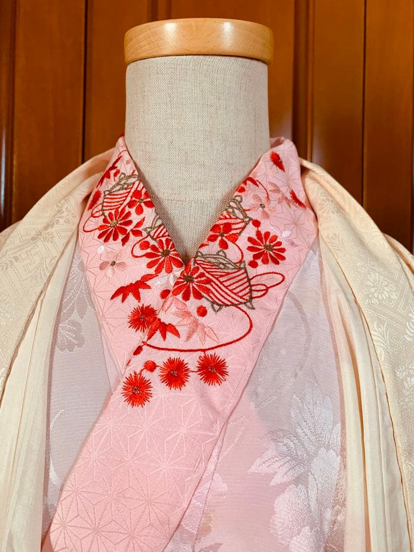 七五三　７歳女の子　お振袖コーディネート　アンティーク正絹お着物