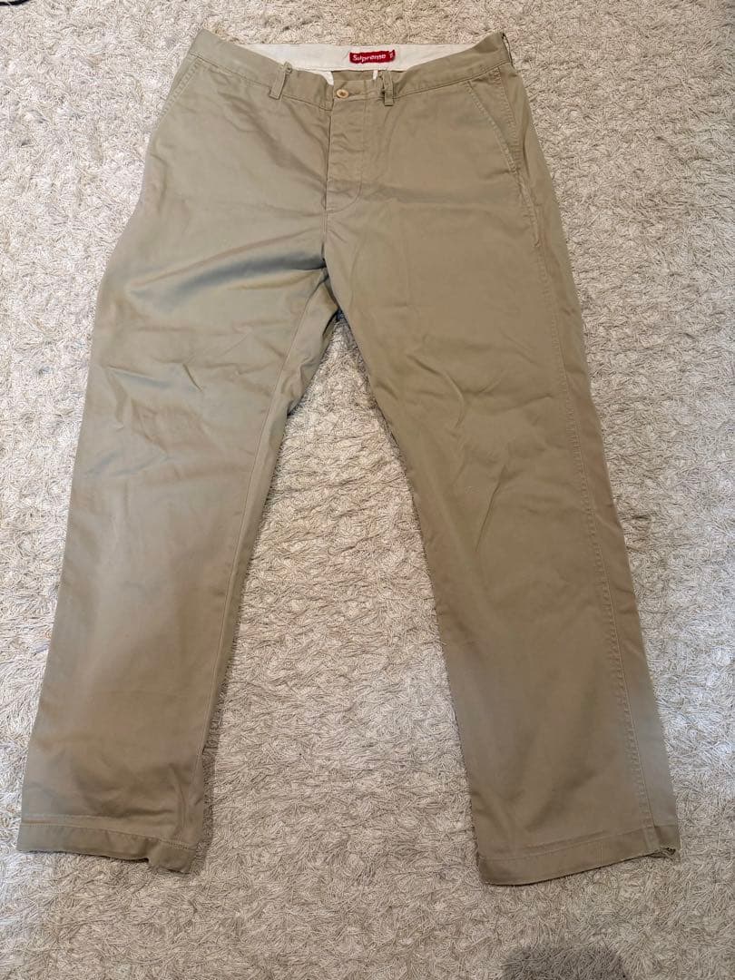 Supreme ベージュ チノパン - メルカリ