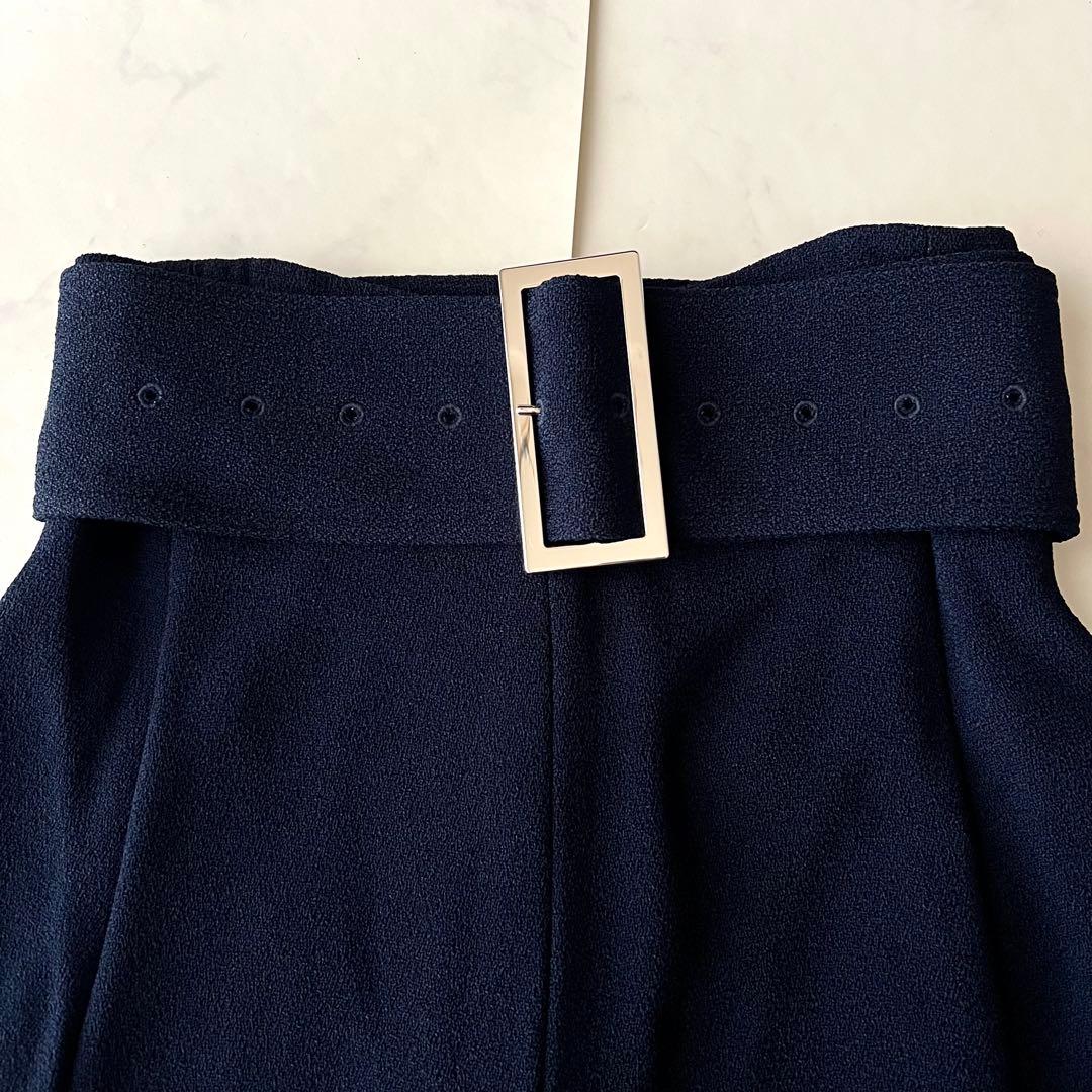 希少 セリーヌ フィービー期 アシンメトリー ロングスカート ネイビー 34