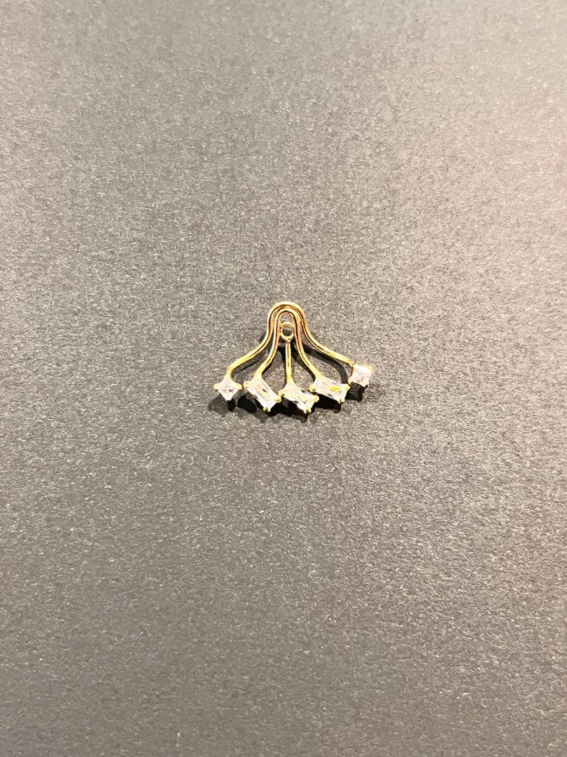 アガット　ピアスチャーム　片耳用　10k