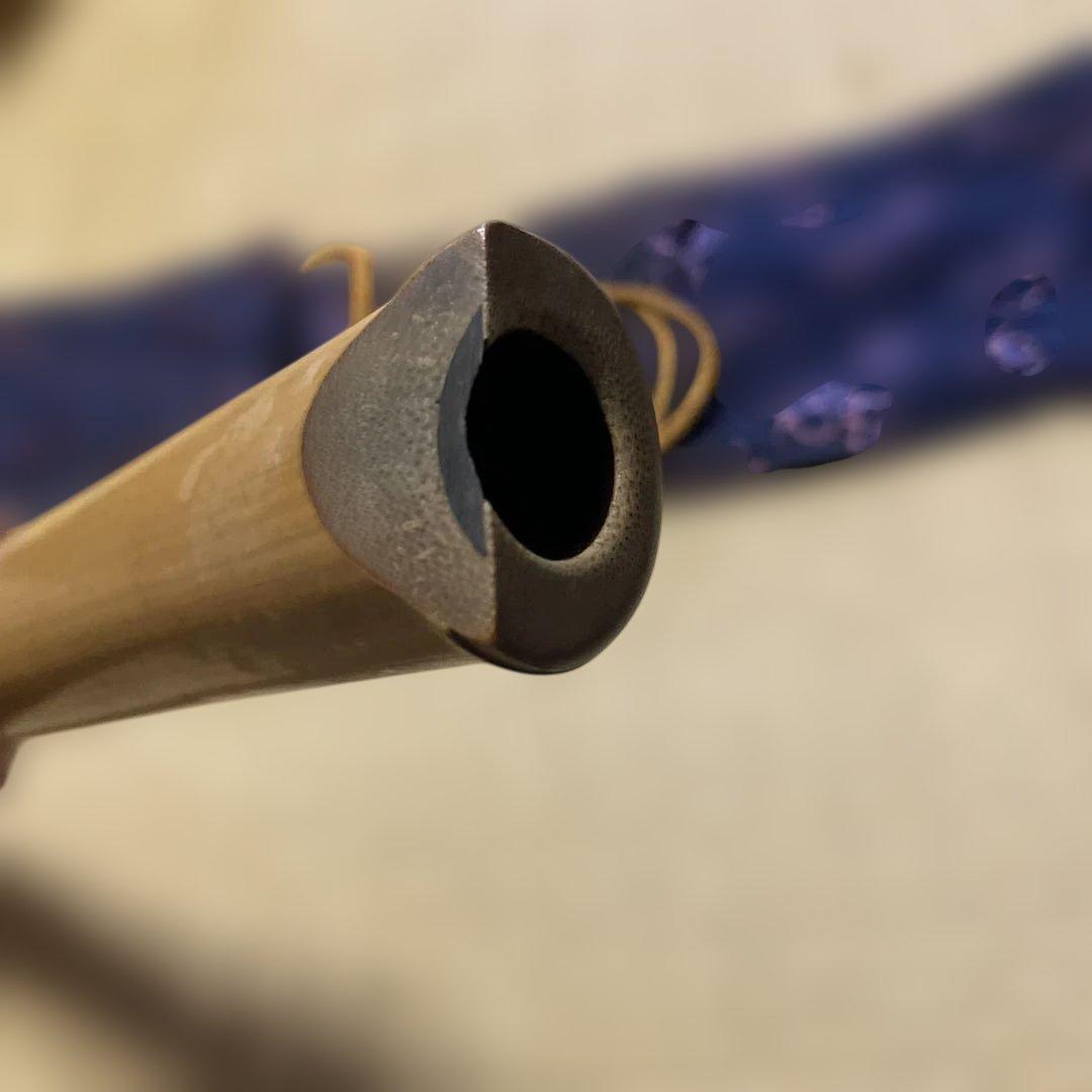 尺八 竹製 専用ケース付き　巨川