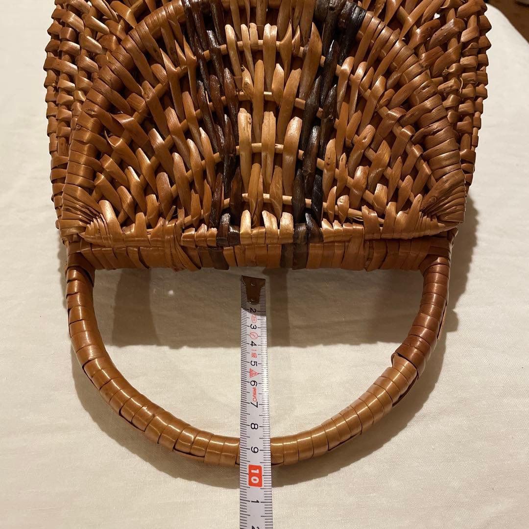 英国ヴィンテージ ハンドル付きかごバッグ