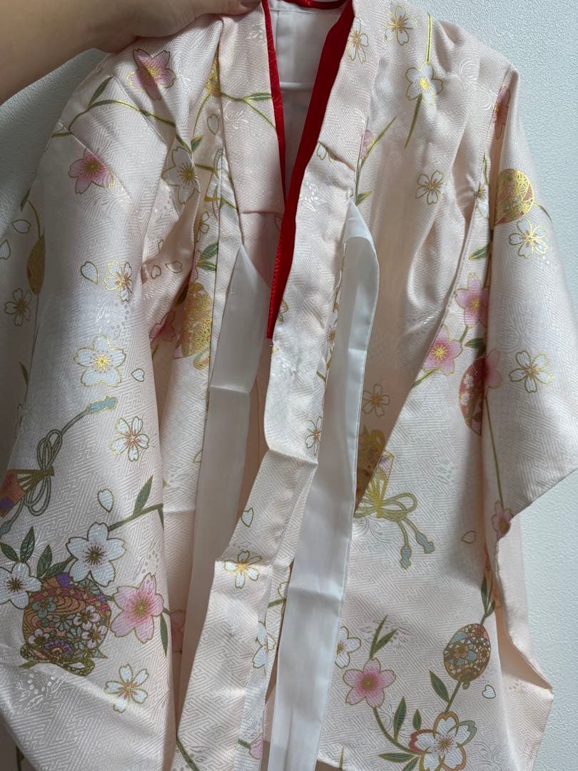 淡いピンク 花柄 着物 9点セット＋疲れない靴