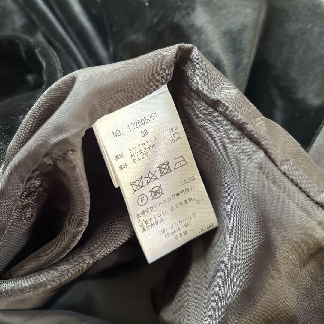 美品　SACRA サクラ トリアセテートベロア サロペット オールインワン