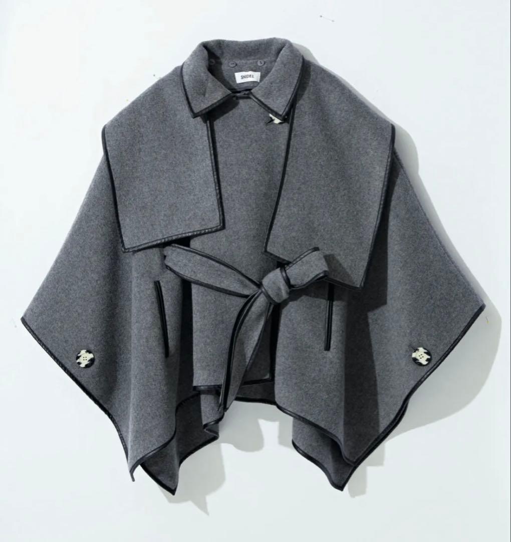 【sana プロフ必読 様】SNIDEL 新木優子コラボ ケープコート グレー