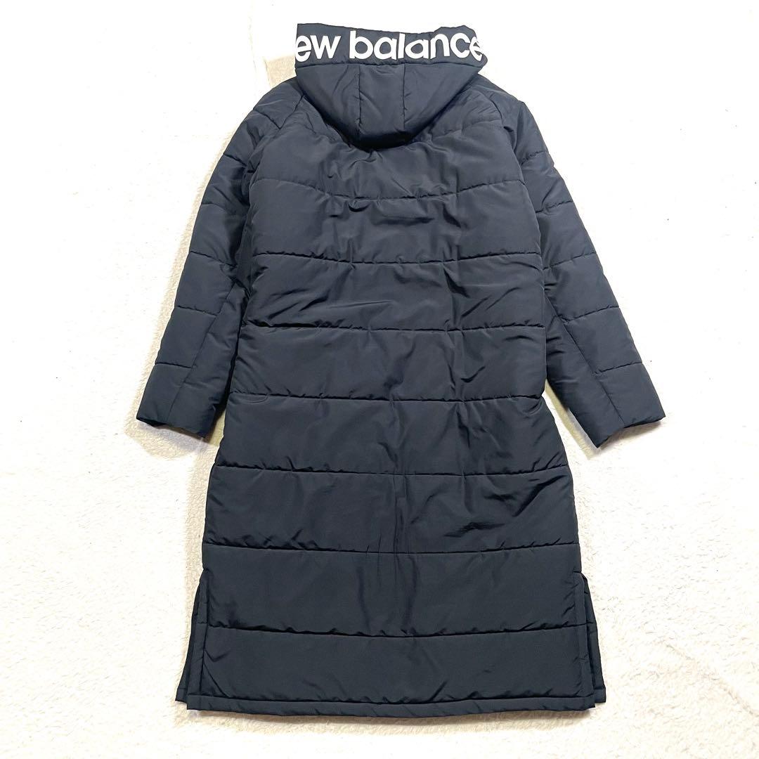 ニューバランス ベンチコート ロング 中綿ダウン フードロゴ M
