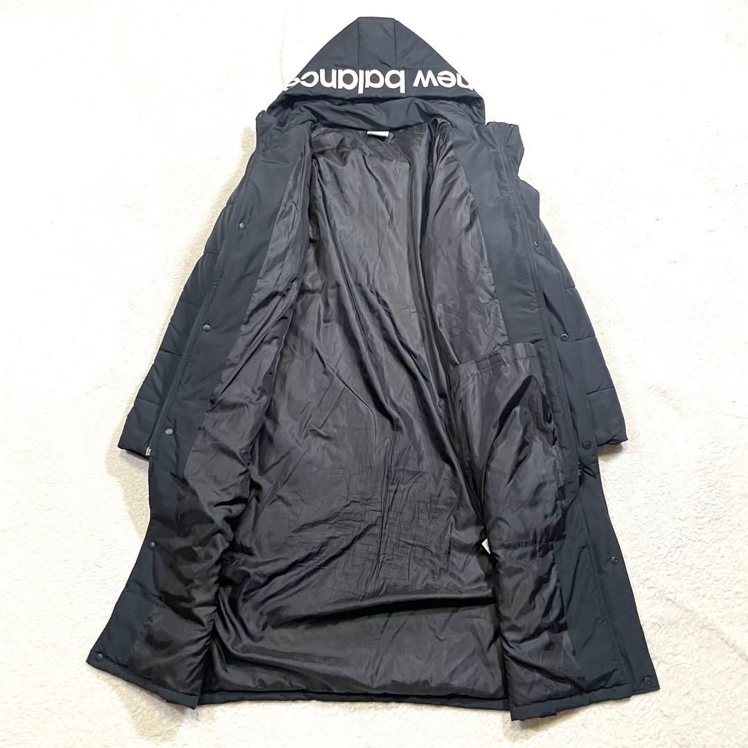 ニューバランス ベンチコート ロング 中綿ダウン フードロゴ M