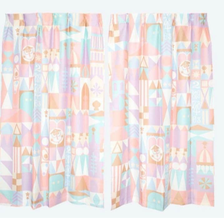 ディズニー イッツアスモールワールド カーテン 100×200(2枚) - メルカリ
