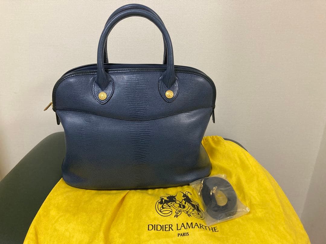 レア DIDIER LAMARTHE ディディエラマルトセミショルダーバッグ 青