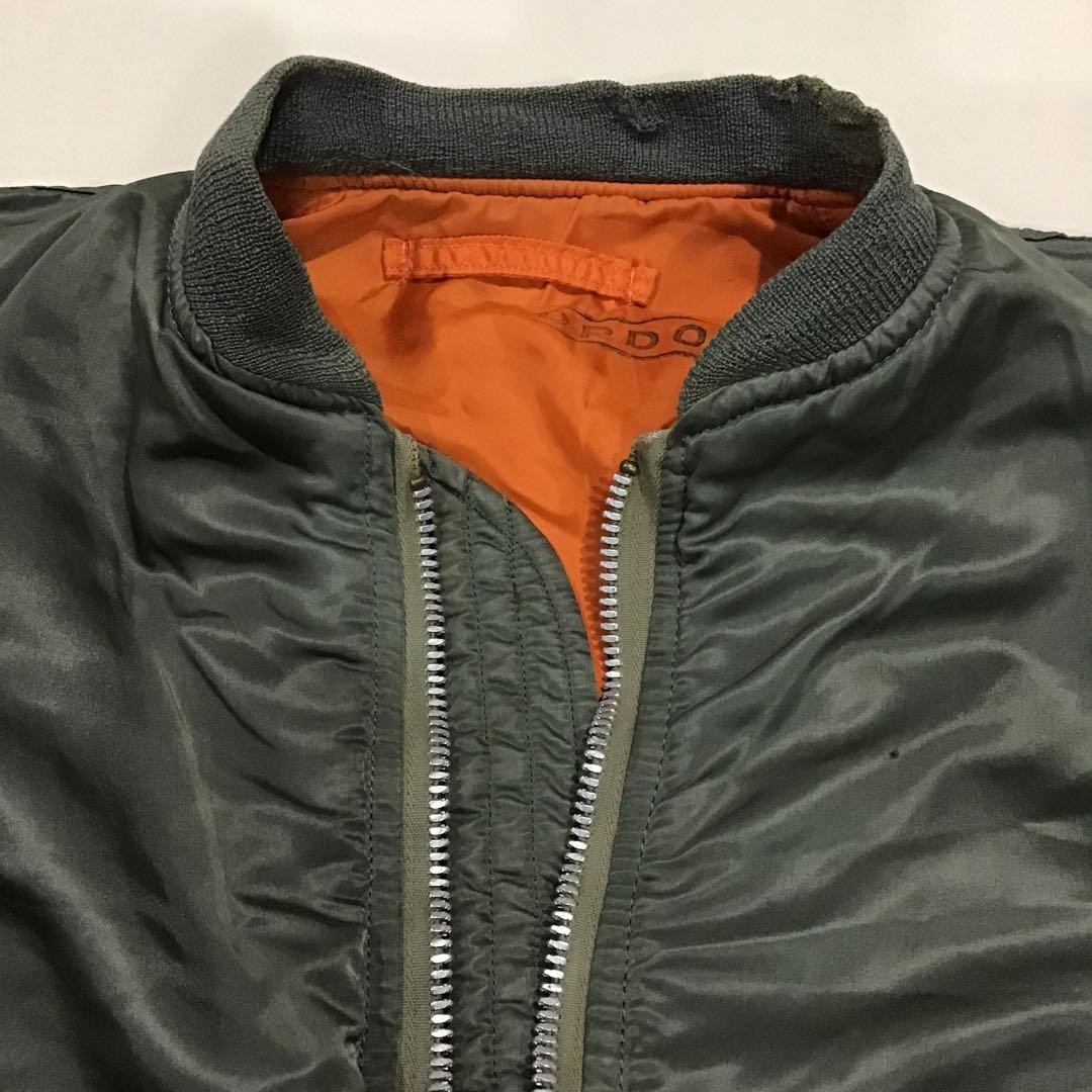 70s MA-1 【超希少縦ステッチ】 フライトジャケット 米軍実物 70年代