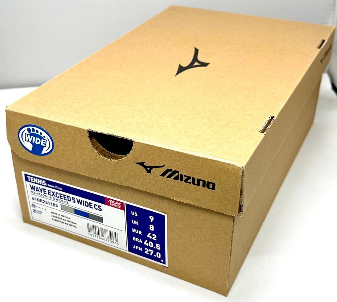 ミズノ 【カーペットコート】ウエーブエクシード5 WIDE CS 27.0cm