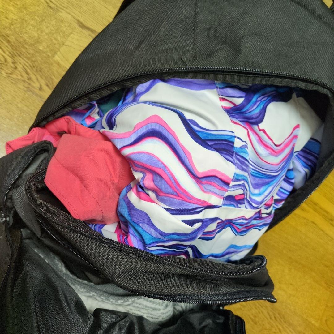 ROXY　スノボウェア　上下セット　Ｍ　ロゴ　総柄　カラフル　マーブル　ピンク