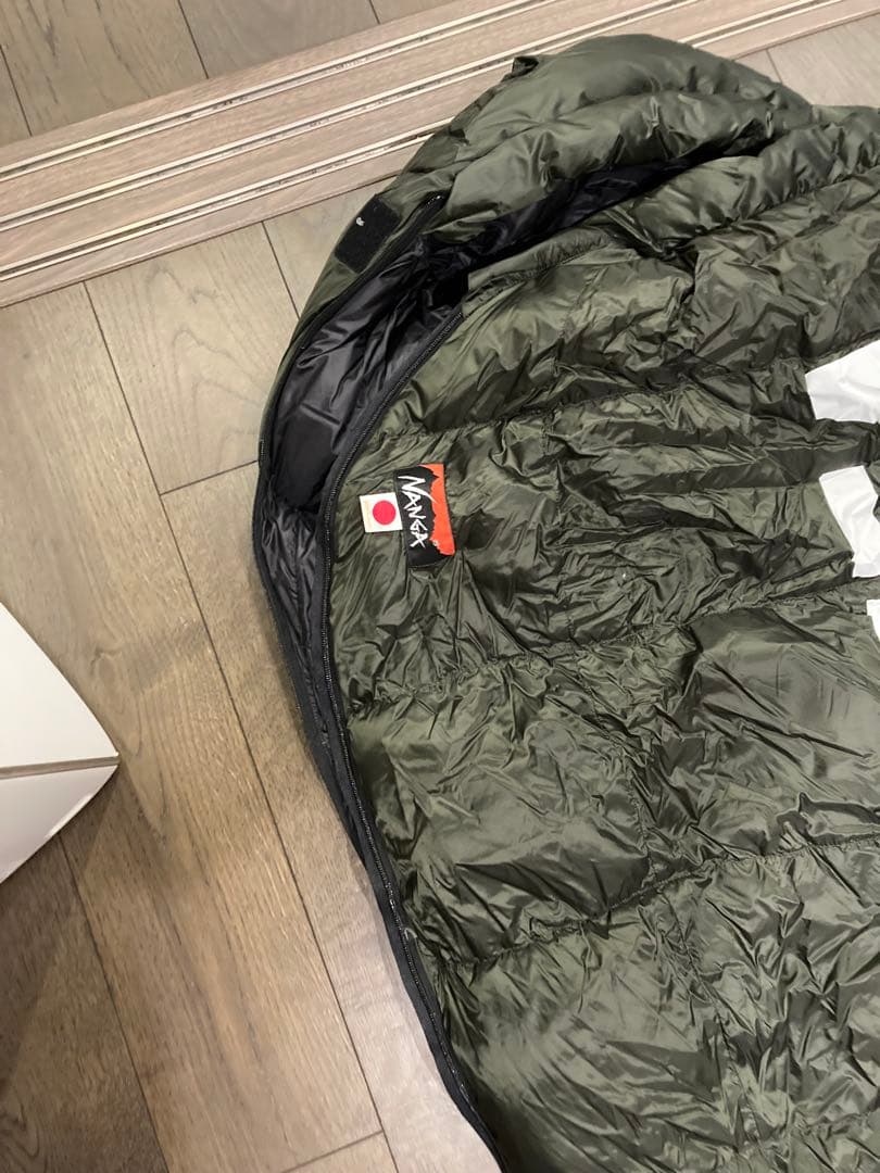 ナンガ　WIND AND SEA 寝袋 オリーブグリーン　夏用