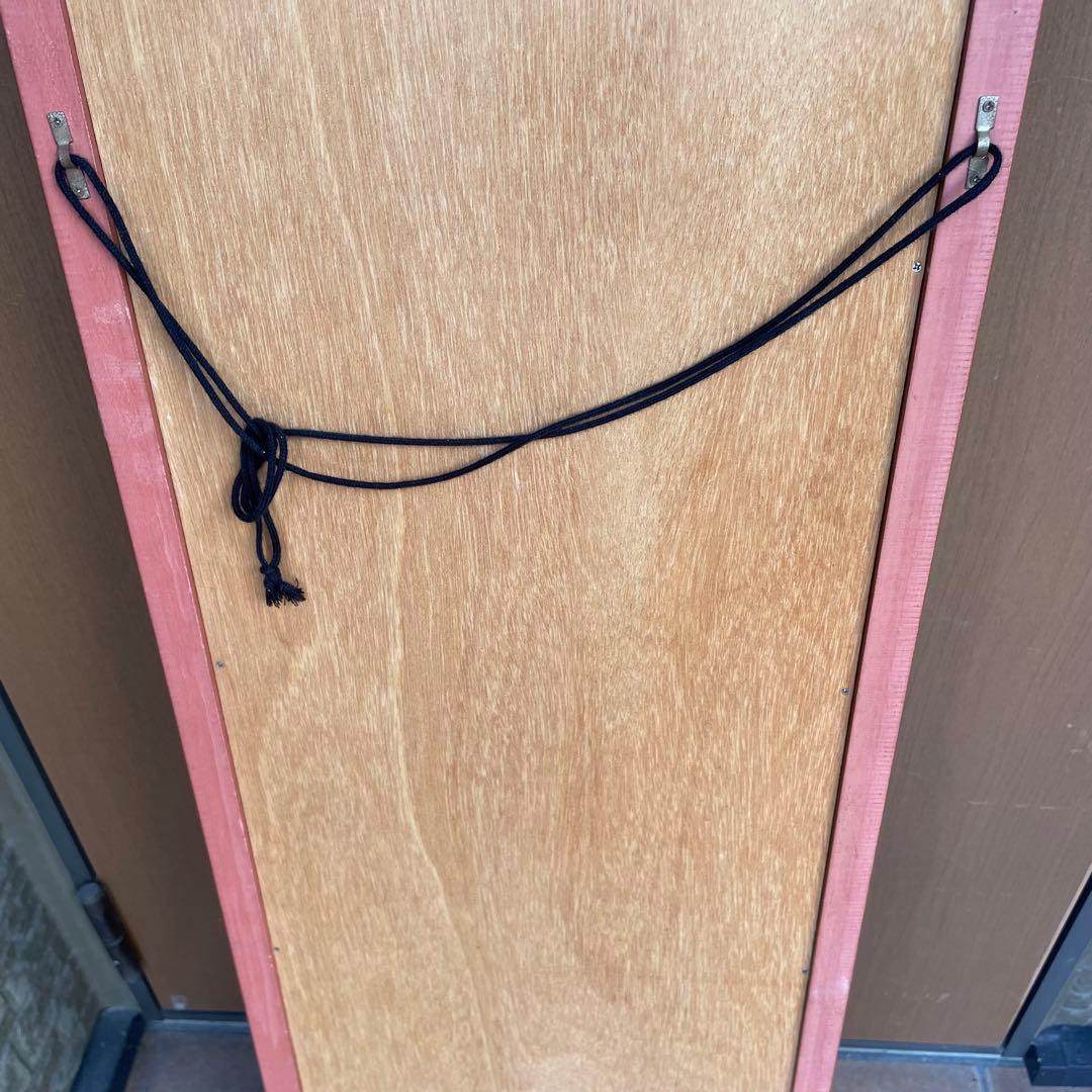 台湾製 アンティーク 八角ミラー 壁掛け 鏡 花模様 ウォールミラー