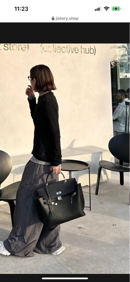 JISTORY SQUARE BELT HANDLE BAG large - メルカリ